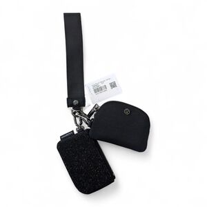 Lululemon Black Dual Pouch Black Wristlet- Sold Out Online